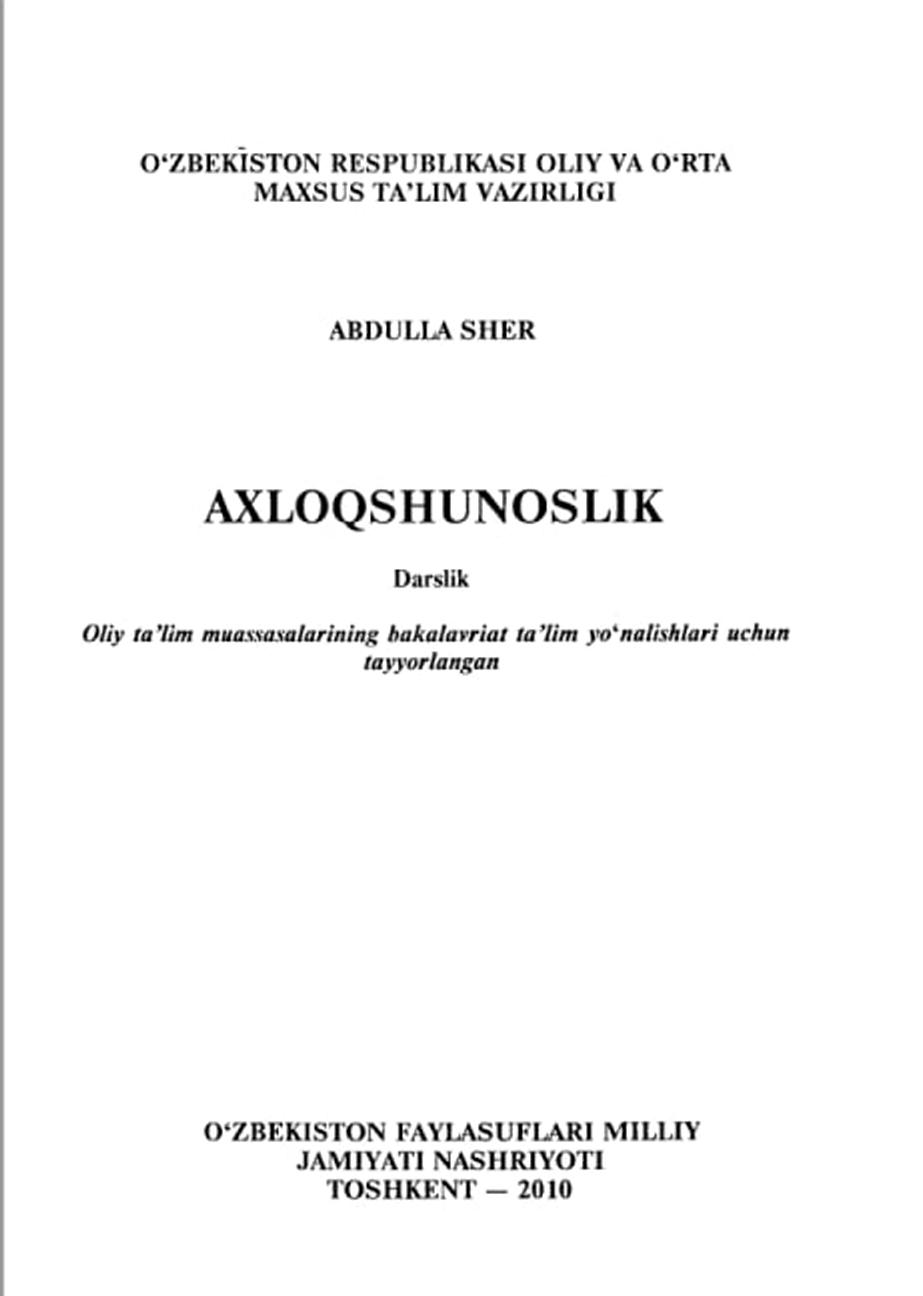 Axloqshunoslik