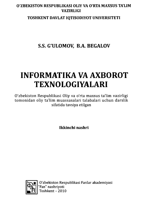 Informatika va axborot texnologiyalari