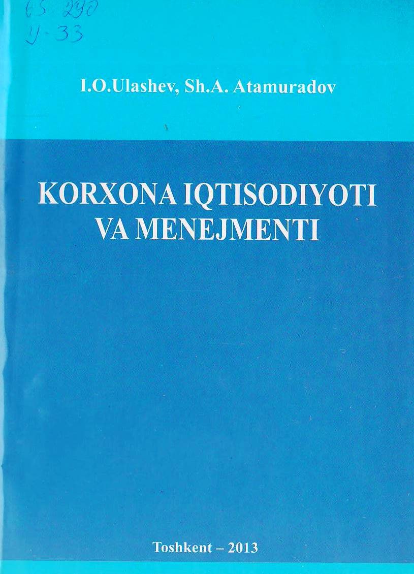 Korxona iqtisodiyoti va menejmenti